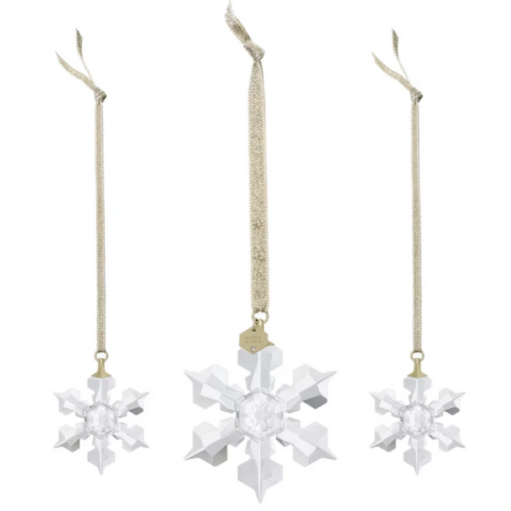 Swarovski Annual Edition Ornament Three Snowflakes Set