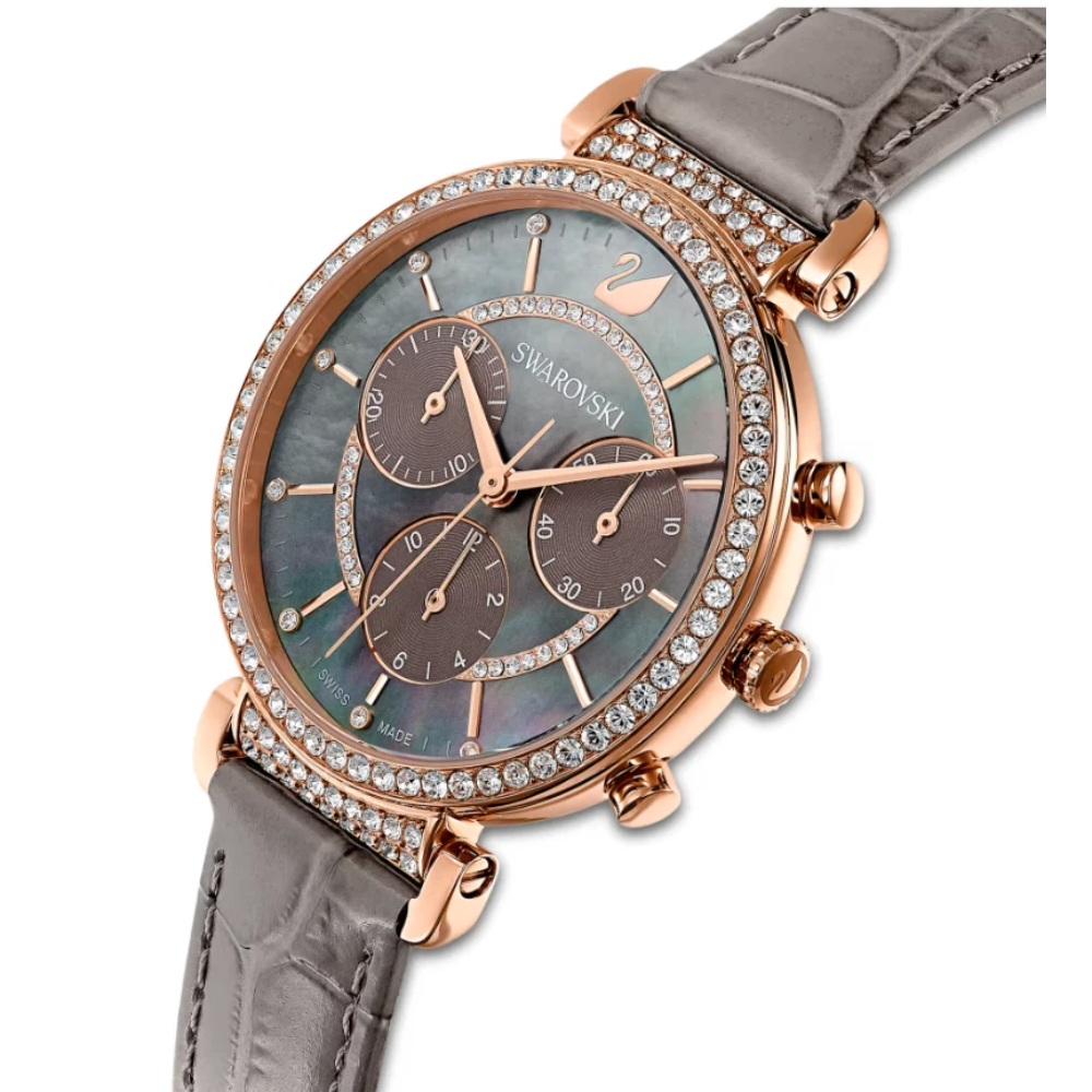 swarovski-passage-chrono-watch-swiss-made-leather-gray-rose-gold-tone-5580348